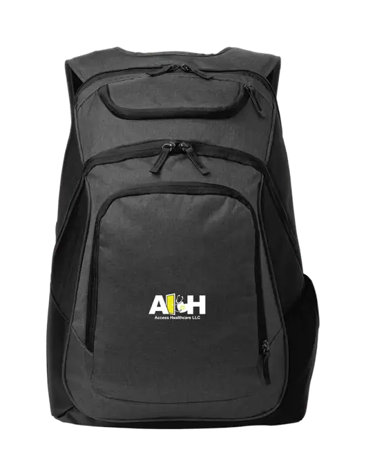 Executive Graphite Heather/Black Laptop Backpack w/Access Healthcare Logo