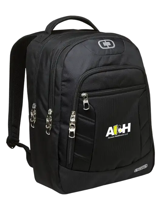 OGIO Black/Silver Colton Laptop Backpack
 w/Access Healthcare Logo