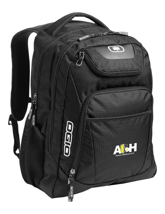 OGIO Black/Silver Excelsior Laptop Backpack w/Access Healthcare Logo
