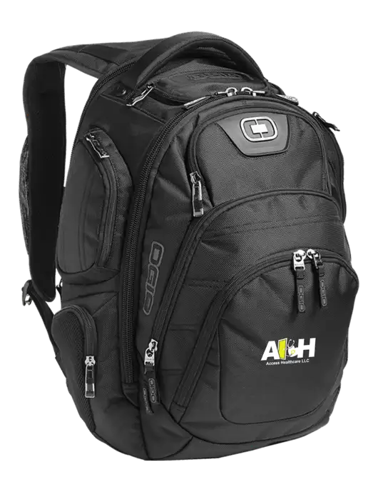 OGIO Black Stratagem Laptop Backpack w/Access Healthcare Logo