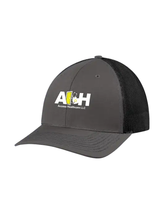 Richardson Adjustable Snapback Original 112 Trucker Cap Dark Grey w/Black Mesh w/Access Healthcare Logo