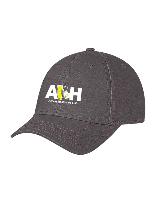 Medium Dark Grey Structured Soft Snap Closure Hook & Loop Cap w/Access Healthcare Logo