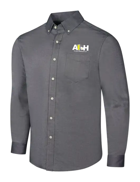 Dark Grey SuperPro Oxford Shirt w/Access Healthcare Logo