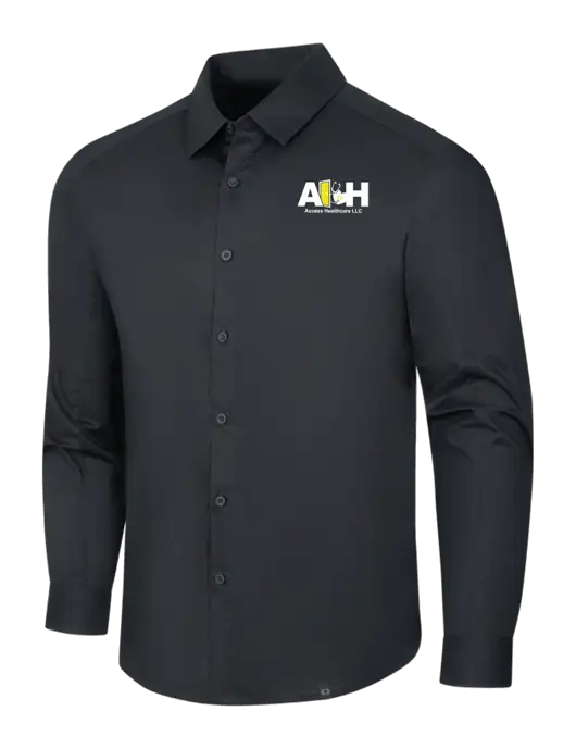 OGIO Black Commuter Woven Shirt w/Access Healthcare Logo