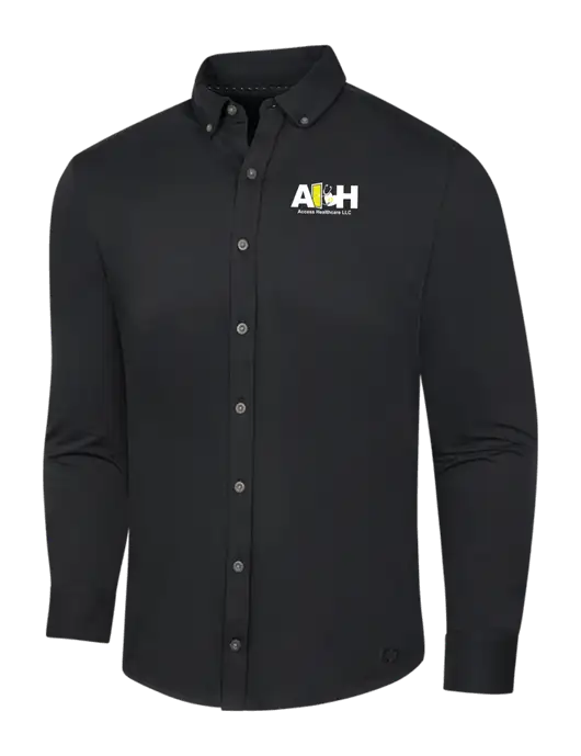OGIO Blacktop Modern Code Stretch Button-Up Shirt w/Access Healthcare Logo