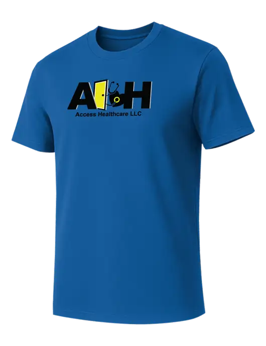 Allmade Royal Blue Organic Cotton Tee w/Access Healthcare Logo