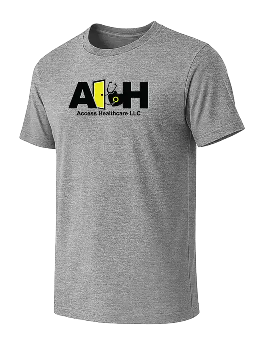 BELLA+CANVAS Heather Grey CVC Short Sleeve Tee w/Access Healthcare Logo