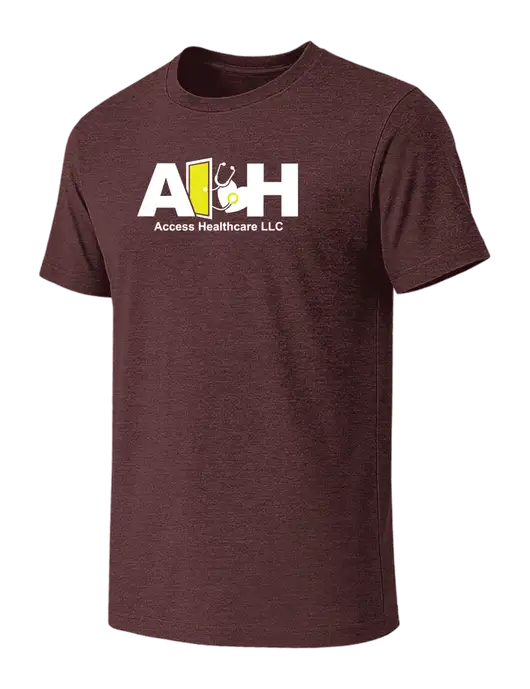 BELLA+CANVAS Heather Maroon CVC Short Sleeve Tee w/Access Healthcare Logo