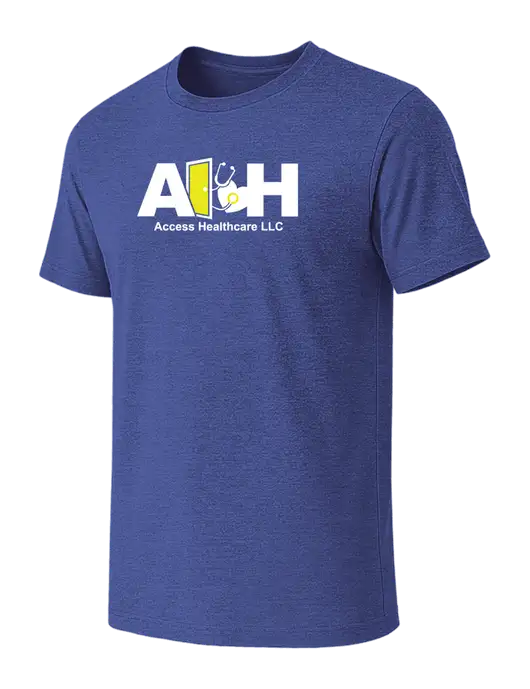BELLA+CANVAS Heather Royal CVC Short Sleeve Tee w/Access Healthcare Logo