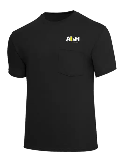 Core Blend Black Pocket T-Shirt w/Access Healthcare Logo