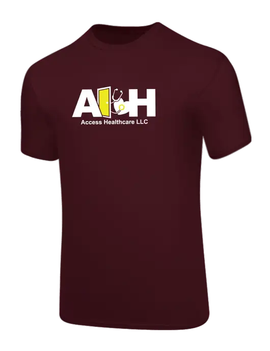 Core Blend Maroon T-Shirt w/Access Healthcare Logo