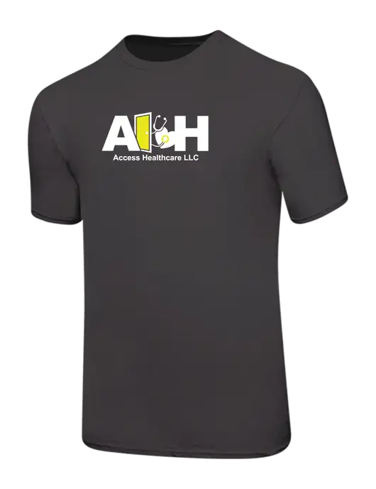 Ring Spun Charcoal 4.5 oz T-Shirt w/Access Healthcare Logo