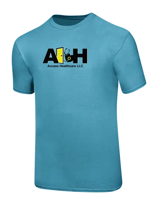 Ring Spun Light Sapphire 4.5 oz T-Shirt w/Access Healthcare Logo