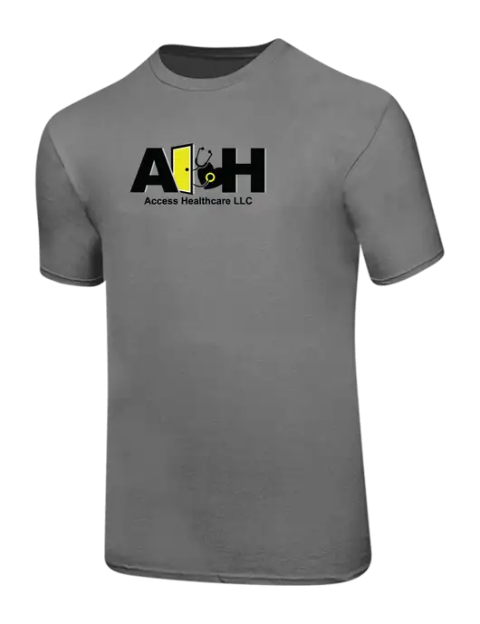 Ring Spun Medium Grey 4.5 oz T-Shirt w/Access Healthcare Logo