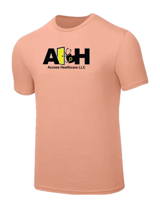 Seriously Soft Light Peach T-Shirt w/Access Healthcare Logo