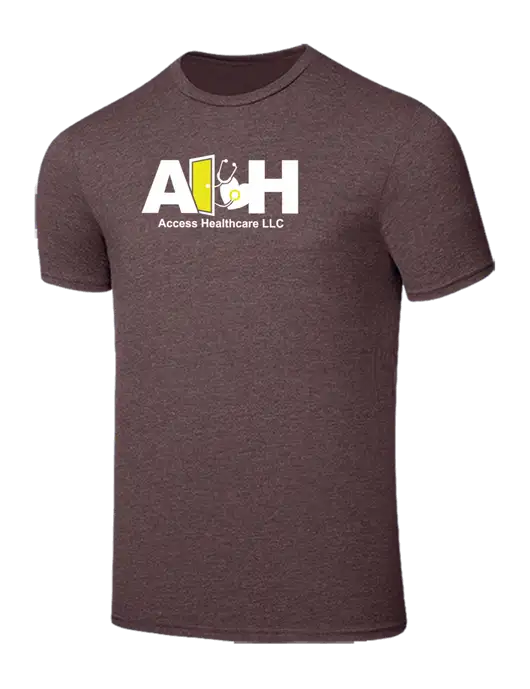 Seriously Soft Heathered Brown T-Shirt w/Access Healthcare Logo