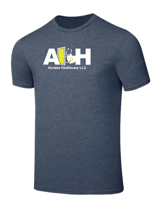Seriously Soft Heathered Navy T-Shirt w/Access Healthcare Logo