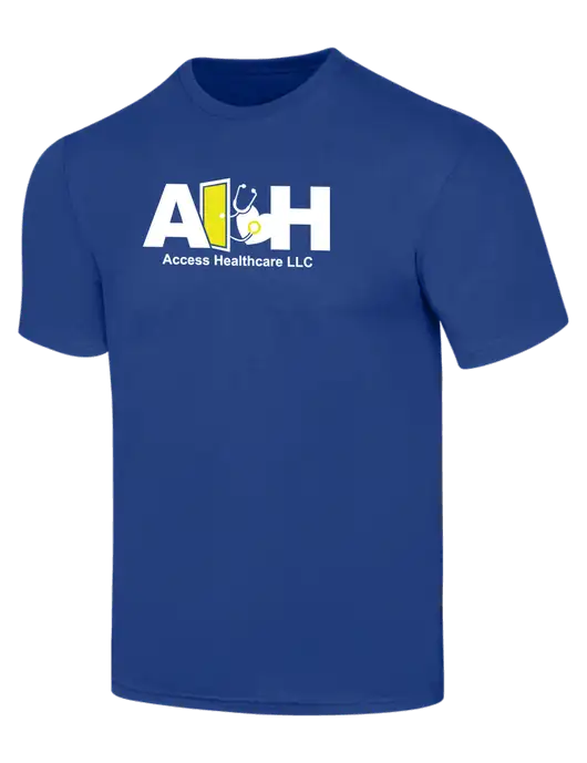 Simply Soft Dark Royal 4.5oz  Poly/Combed Ring Spun Cotton T-Shirt w/Access Healthcare Logo