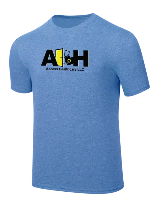 Simply Soft Carolina Blue Frost 4.5oz  Poly/Combed Ring Spun Cotton T-Shirt w/Access Healthcare Logo
