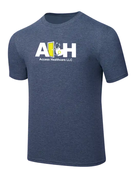 Simply Soft Navy Frost 4.5oz  Poly/Combed Ring Spun Cotton T-Shirt w/Access Healthcare Logo