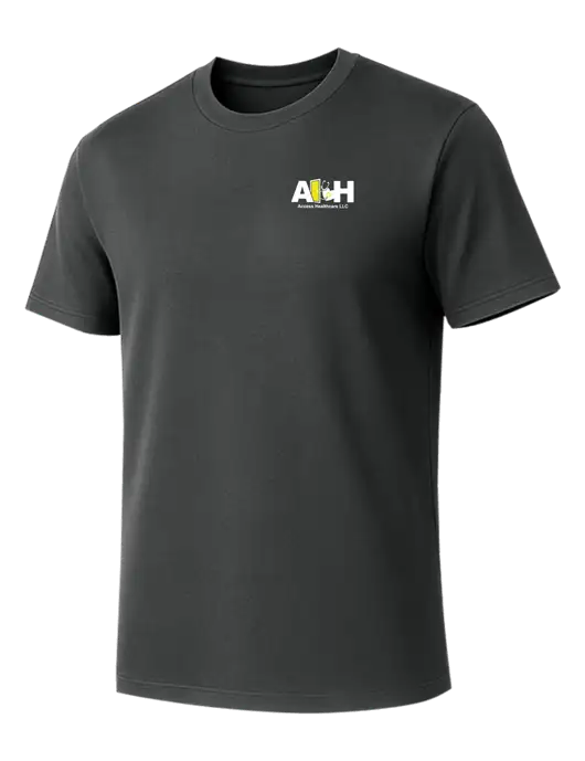Allmade Charcoal Grey Organic Cotton Tee w/Access Healthcare Logo