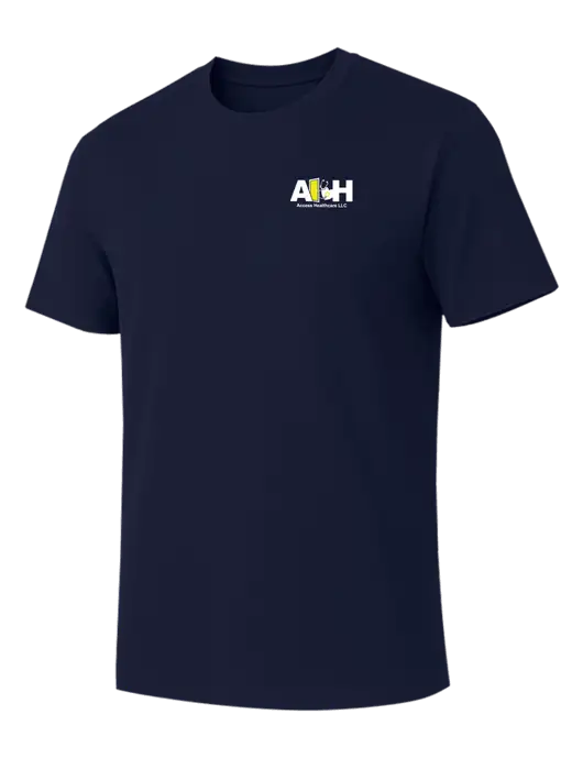Allmade Dark Navy Organic Cotton Tee w/Access Healthcare Logo