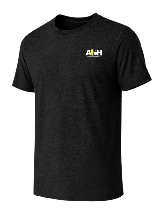 BELLA+CANVAS Black Heather CVC Short Sleeve Tee w/Access Healthcare Logo