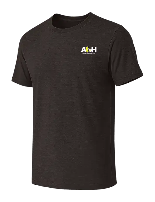 BELLA+CANVAS Dark Grey Heather CVC Short Sleeve Tee w/Access Healthcare Logo