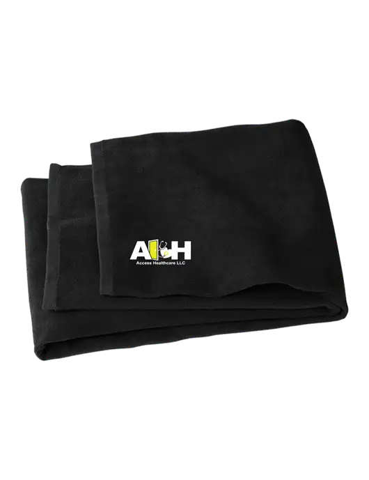 Black Beach Towel w/Access Healthcare Logo