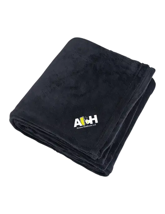 Mountain Lodge Black Blanket w/Access Healthcare Logo
