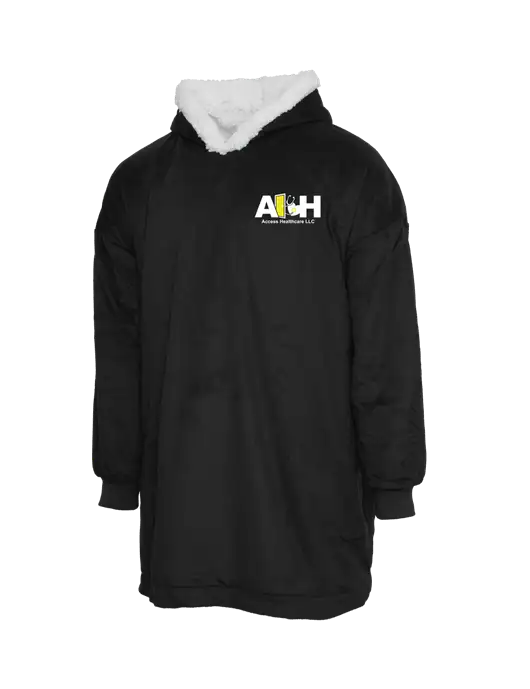 Wearable Lodge Black Blanket w/Access Healthcare Logo