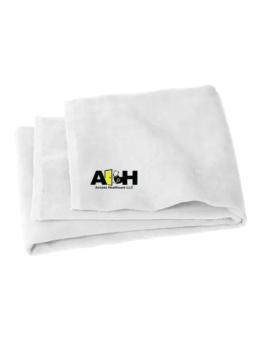 White Beach Towel w/Access Healthcare Logo